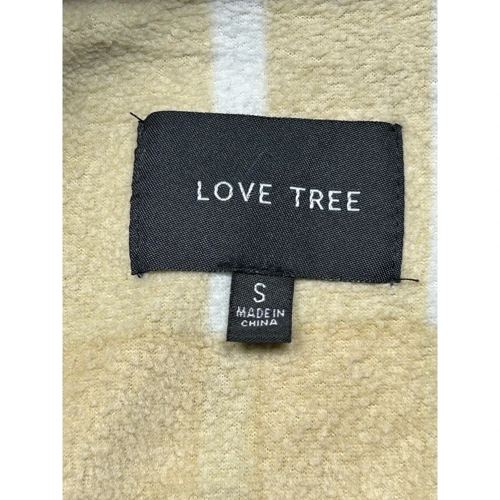Love Tree Shirt Jacket Corduroy Polyester Gray Small Womens